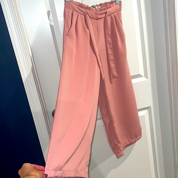 Chiffon Paperbag Wide Leg Pants - Picture 3 of 6
